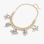 Anastasia Crystal Floral Petal Glam Necklace